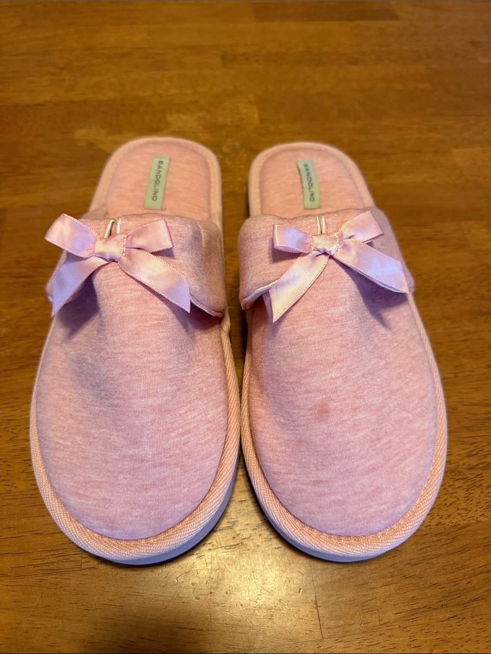 Bandolino Pink Bow Slip-On Slippers